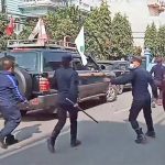 चितवनमा उमेश श्रेष्ठ सवार गाडी तोडफोड