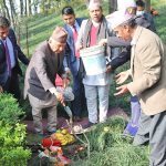 राष्ट्रपति पौडेलद्वारा  वनकाली क्षेत्रमा आज नागचम्पा फूलको बिरुवा रोपियो
