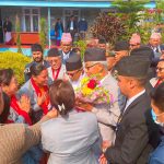 प्रदेशसभा सदस्यहरू स्वागत गर्दै प्रदेश प्रमुखलाई