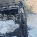 काठमाण्डाैँबाट साेलुतर्फ आउदैँ गरेकाे गाडीमा आगलागी