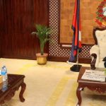 प्रधानमन्त्री प्रचण्ड र गणेशप्रसाद तिमिल्सिनाबीच भेटवार्ता