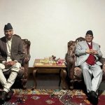 पदाधिकारी बैठक बस्नुअघि प्रधानमन्त्री प्रचण्ड र देउवाबिच बालुवाटारमा भेटवार्ता