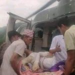 खाना पकाउने ग्याँस लिक भएर एक वृद्ध गम्भिर घाइते