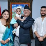 अभिनेत्री श्वेता खड्काले श्रीमान् र छोरीसहित भेटिन् केपी ओलीलाई