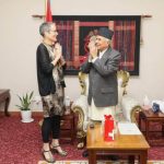 स्वीजरल्याण्डकी राजदूत क्यापलरले गरिन् रामचन्द्र पौडेलसँग बिदाई भेट