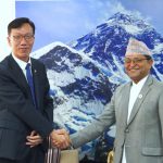 अध्यक्ष तिमिल्सिना र दक्षिण काेरियाका राजदुतबिच शिष्टाचार भेट