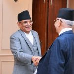 एमाले अध्यक्ष ओली र प्रधानमन्त्री प्रचण्डबिच भेटवार्ता