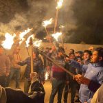 रवि लामिछानेलाई कारबाही गर्न माग गर्दै नेविसंघबाट राँके जुलुससहित पुत्ला दहन