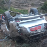 चालक निदाउँदा मकवानपुरमा गाडी दुर्घटना, चार जना घाइते